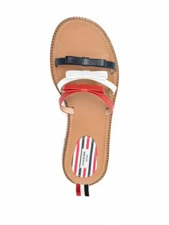 Thom Browne tricolour bow slide sandals