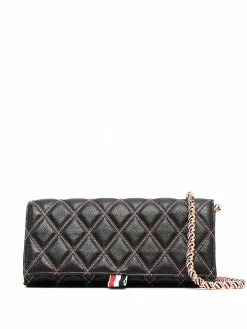 Thom Browne quilted-effect RWB shoulder bag