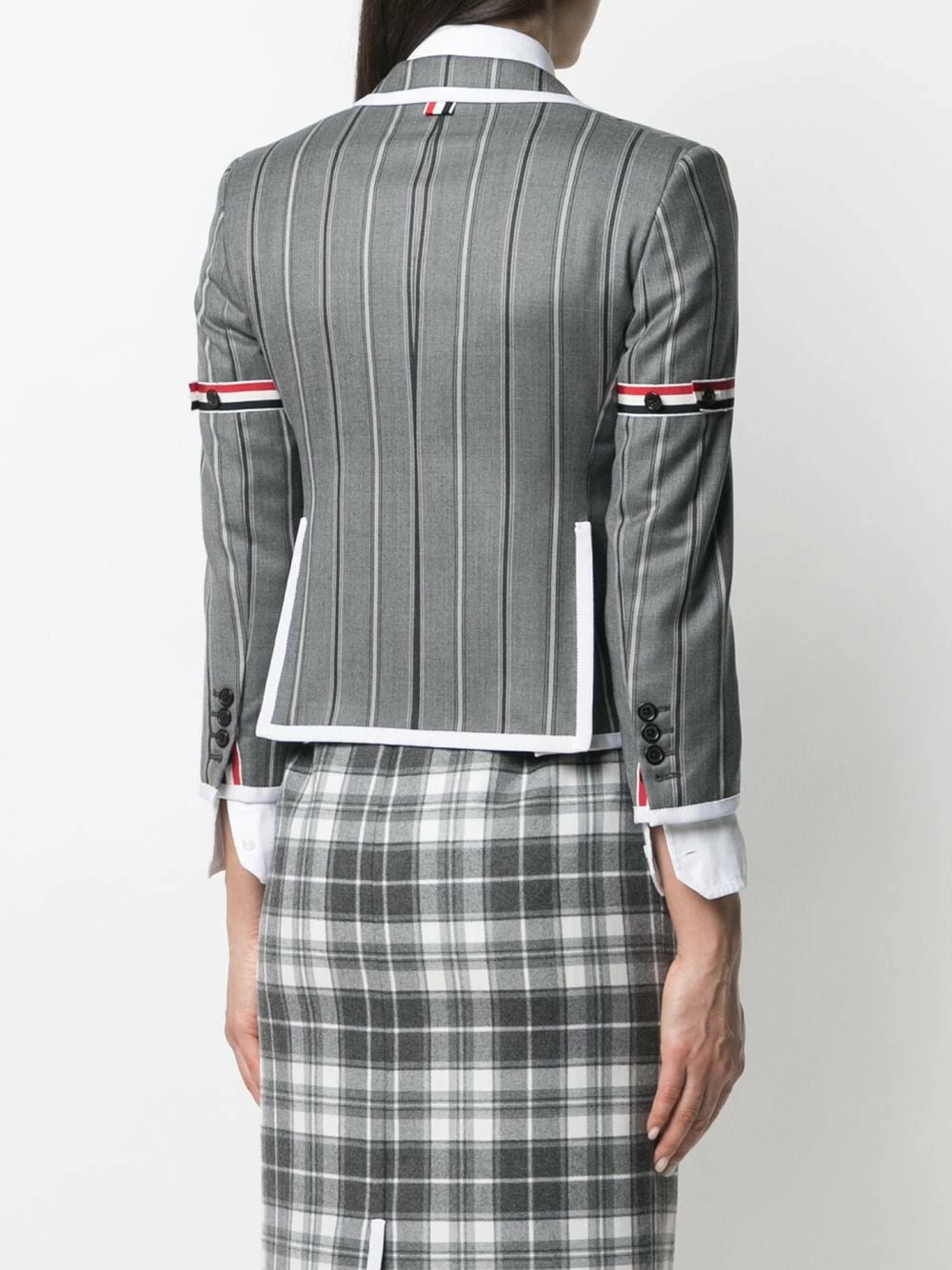 Thom Browne Vertical stripe sports blazer blazers of women 4 Thom Browne vertical-stripe sports blazer