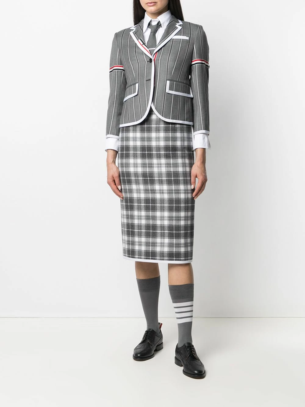 Thom Browne Vertical stripe sports blazer blazers of women 2 Thom Browne vertical-stripe sports blazer
