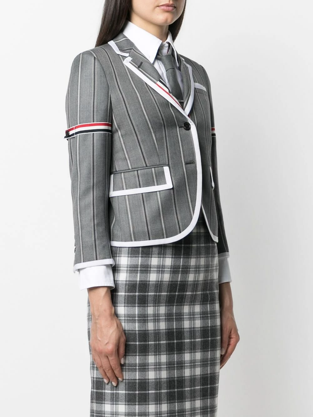 Thom Browne Vertical stripe sports blazer blazers of women 3 Thom Browne vertical-stripe sports blazer
