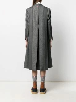 Thom Browne Norfolk open pleat back overcoat single breasted coats of women 10 Thom Browne Norfolk open-pleat back overcoat
