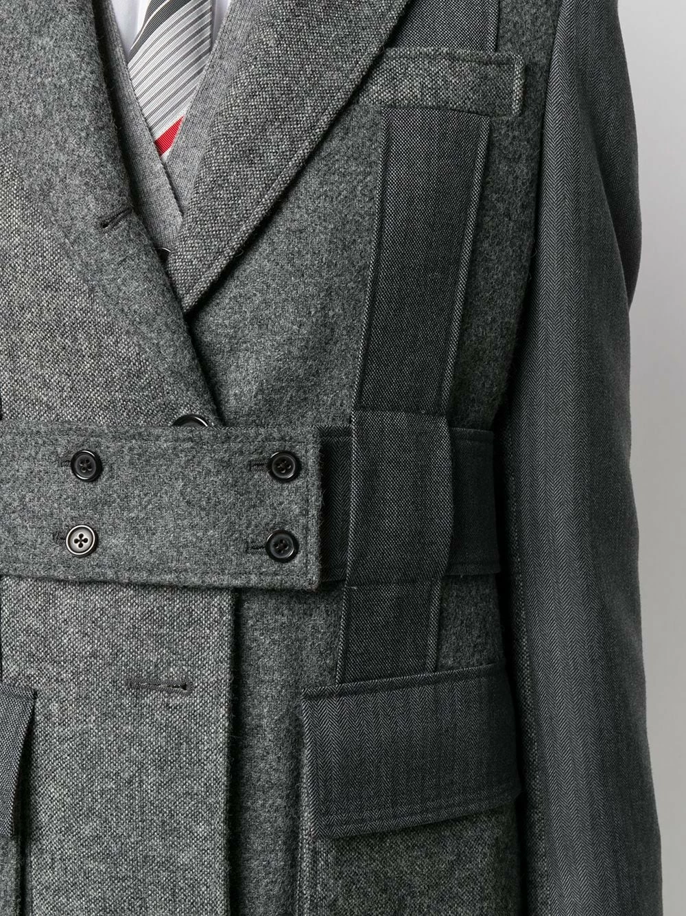 Thom Browne Norfolk open pleat back overcoat single breasted coats of women 5 Thom Browne Norfolk open-pleat back overcoat
