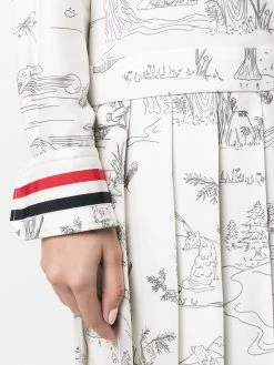 Thom Browne Animal print pleated shirt dress day dresses of women 11 Thom Browne animal print pleated shirt dress