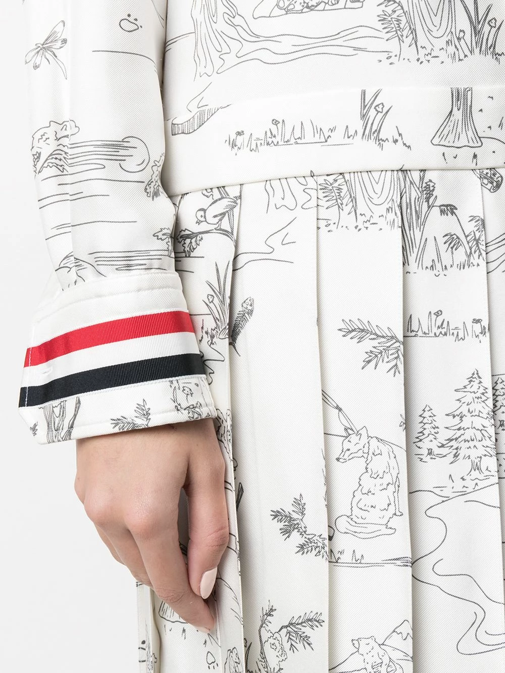 Thom Browne Animal print pleated shirt dress day dresses of women 5 Thom Browne animal print pleated shirt dress