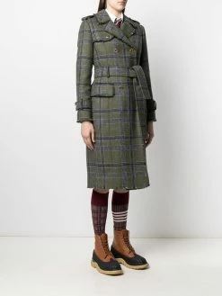 Thom Browne madras-check trench coat