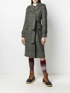 Thom Browne madras-check trench coat