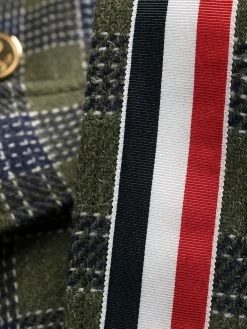 Thom Browne madras-check trench coat