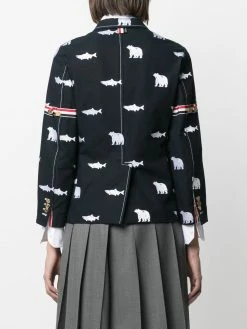 Thom Browne bear salmon blazer jacket