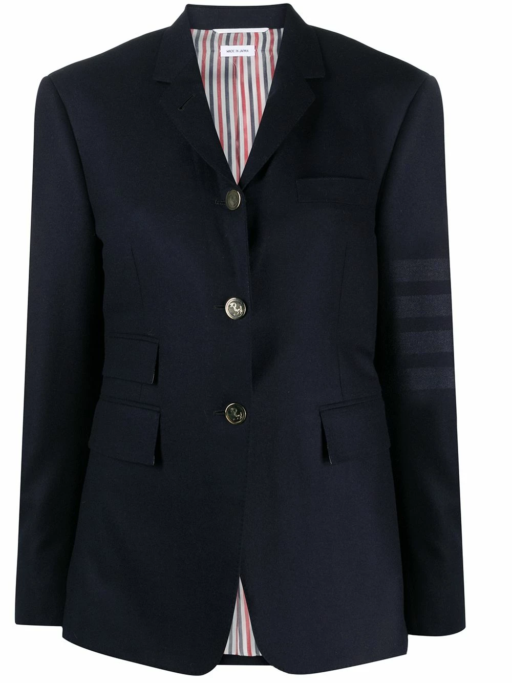 Thom Browne Four bar stripe blazer blazers of women 1 Thom Browne four-bar stripe blazer