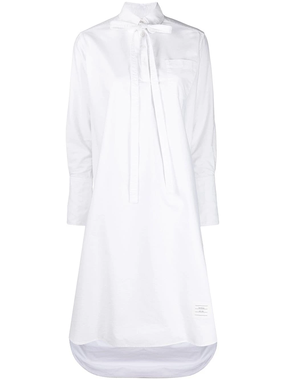 Thom Browne Tie fastening long sleeve shirt dress day dresses of women 1 Thom Browne tie-fastening long-sleeve shirt dress
