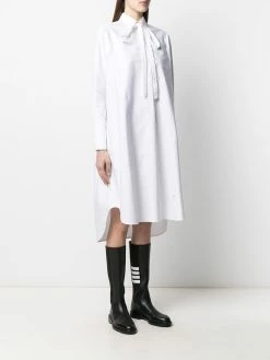 Thom Browne Tie fastening long sleeve shirt dress day dresses of women 9 Thom Browne tie-fastening long-sleeve shirt dress
