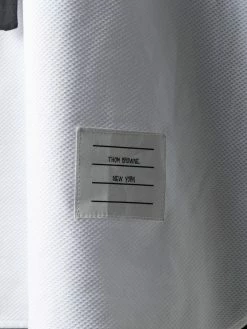 Thom Browne tie-fastening short-sleeve shirt