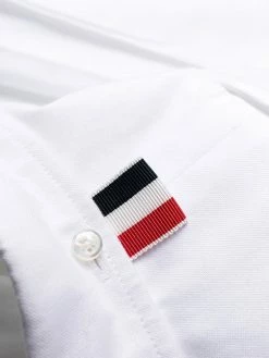 Thom Browne 2-in-1 Norfolk pleated shirtdress