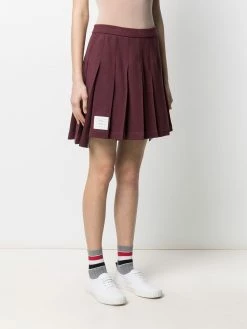 Thom Browne pleated cotton miniskirt