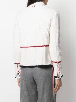 Thom Browne Fun-mix link-stitch cardigan