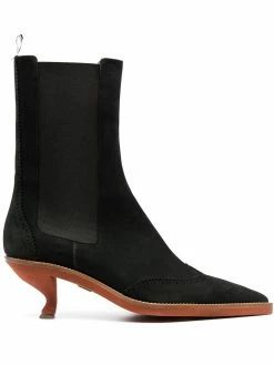 Thom Browne brogued wing-tip chelsea boot with sculpted heel