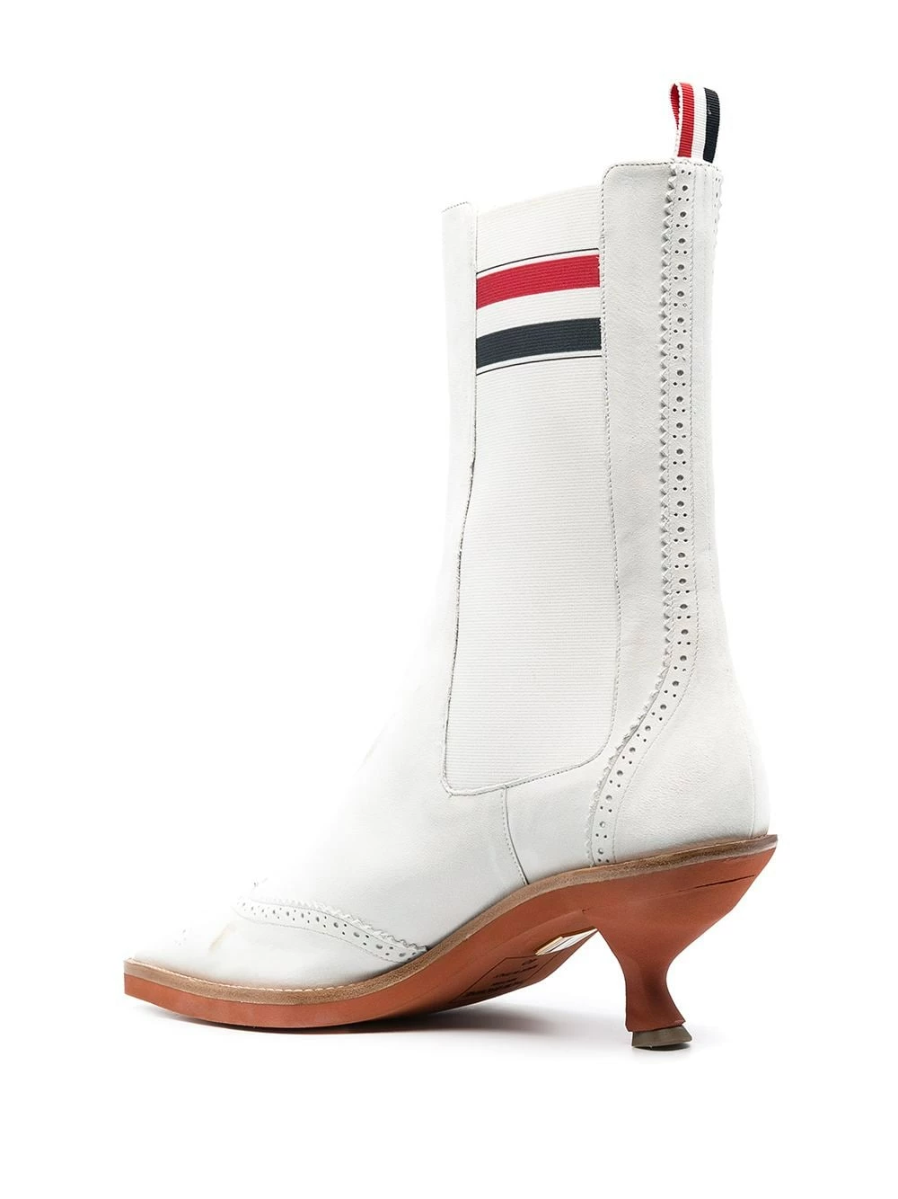Thom Browne Brogued wing tip Chelsea boots of women 3 Thom Browne brogued wing-tip Chelsea boots