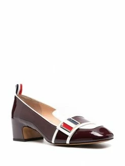 Thom Browne block-heeled loafers with logo enamel detail