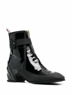 Thom Browne block-heeled galosh ankle boots