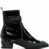 Thom Browne block-heeled galosh ankle boots