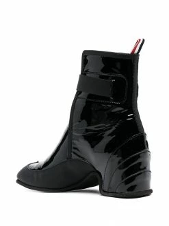 Thom Browne block-heeled galosh ankle boots