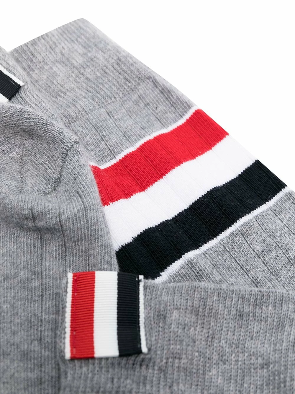 Thom Browne Signature stripe mid calf socks of women 2 Thom Browne signature-stripe mid-calf socks