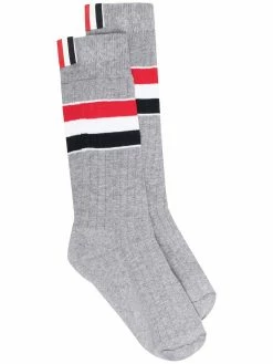 Thom Browne signature-stripe mid-calf socks