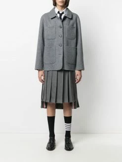 Thom Browne RWB-stripe sherling jacket