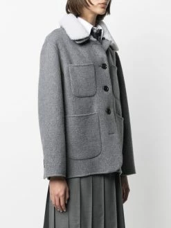 Thom Browne RWB-stripe sherling jacket
