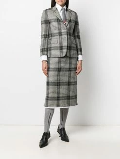 Thom Browne check-pattern single-breasted blazer