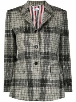 Thom Browne check-pattern single-breasted blazer