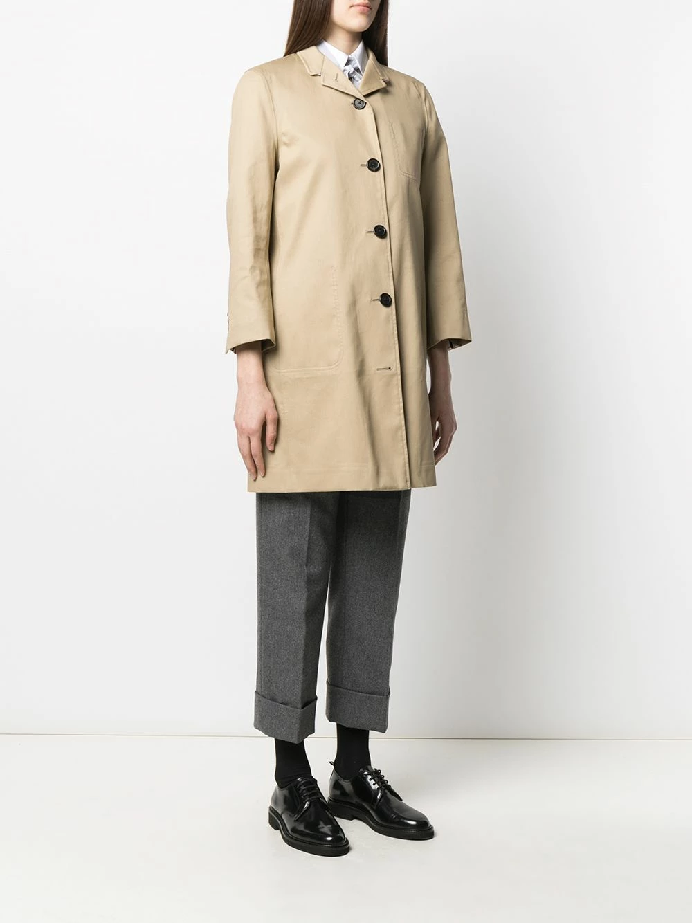 Thom Browne Single breasted midi coat single breasted coats of women 3 Thom Browne single-breasted midi coat