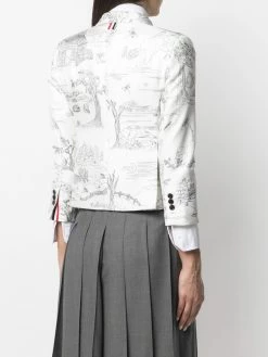 Thom Browne Mix print silk blazer blazers of women 8 Thom Browne mix-print silk blazer