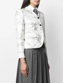 Thom Browne Mix print silk blazer blazers of women 7 Thom Browne mix-print silk blazer