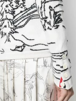 Thom Browne Patterned intarsia knit cardigan cardigans of women 9 Thom Browne patterned intarsia-knit cardigan