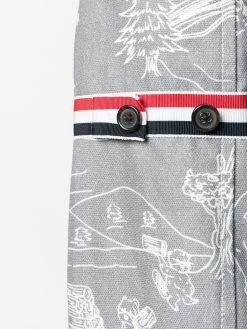 Thom Browne mix-print cotton blazer