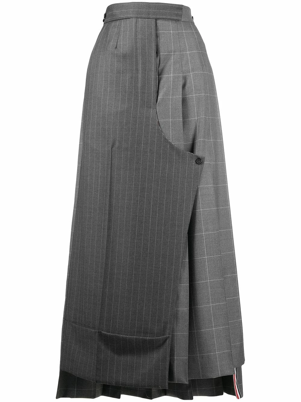 Thom Browne Pinstripe pleated sack skirt full skirts of women 1 Thom Browne pinstripe pleated sack skirt
