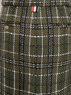 Thom Browne tartan check tweed sack skirt