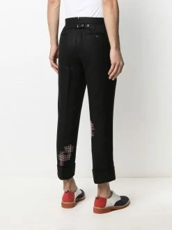 Thom Browne cropped exposed stitching trousers