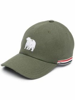 Thom Browne Bear embroidered RWB stripe baseball cap