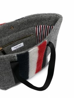 Thom Browne striped felt tote bag
