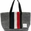 Thom Browne striped felt tote bag