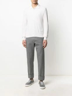 Thom Browne long-sleeved cashmere polo shirt