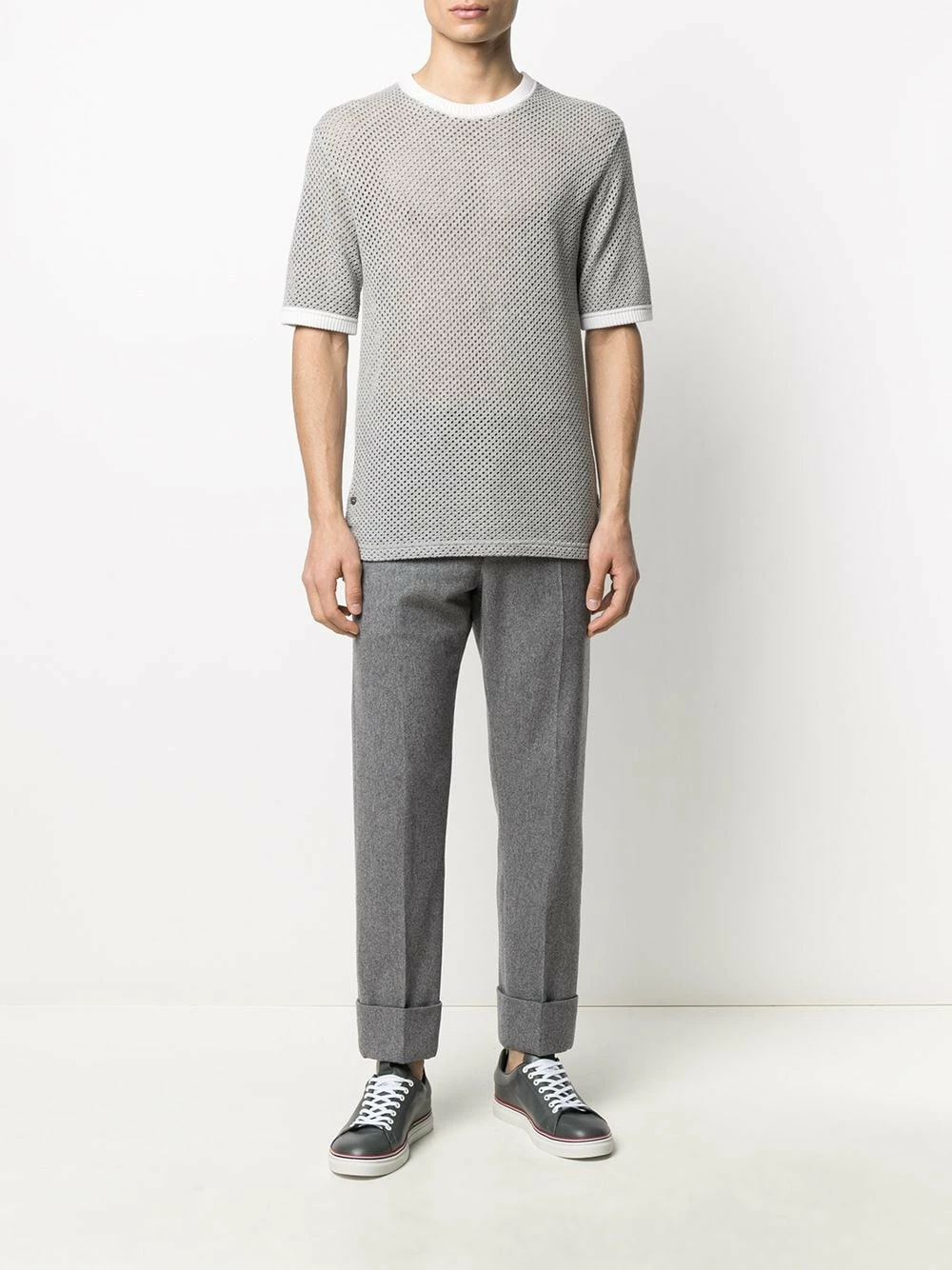 Thom Browne Knitted cashmere T shirt t-shirts of men 2 Thom Browne knitted cashmere T-shirt