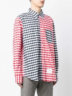 Thom Browne gingham-check long-sleeve shirt