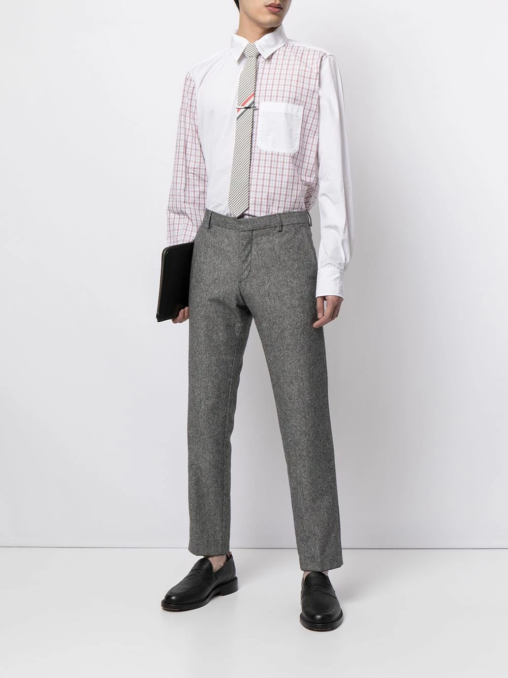 Thom Browne Multi panel check print shirt shirts of men 2 Thom Browne multi-panel check-print shirt