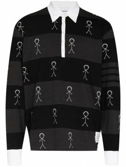 Thom Browne Mr. Thom-print polo shirt