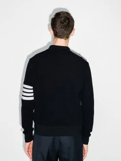 Thom Browne 4-Bar Stripe long-sleeved polo shirt