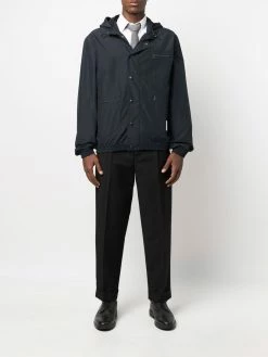 Thom Browne logo-patch hooded jacket